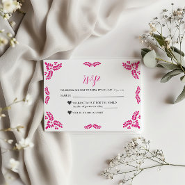 Mexikansk Talavera Rosa Blommig Minimalistisk Bröl OSA Kort