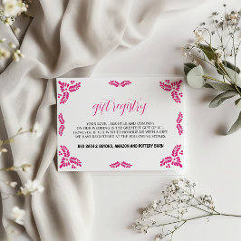 Mexikansk Talavera Rosa Blommig Minimalistisk Bröl Tilläggskort