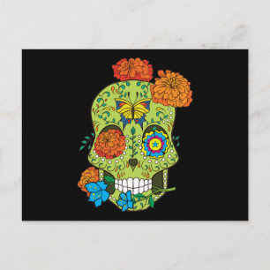 Mexikansk tattosocker Skull Ro i munnen Vykort