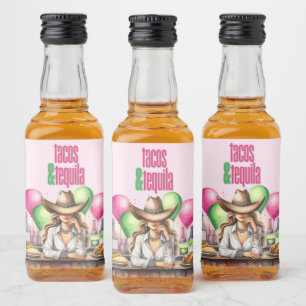 Mexikansk Tematacot Tequilafest Spritflaskor Etikett