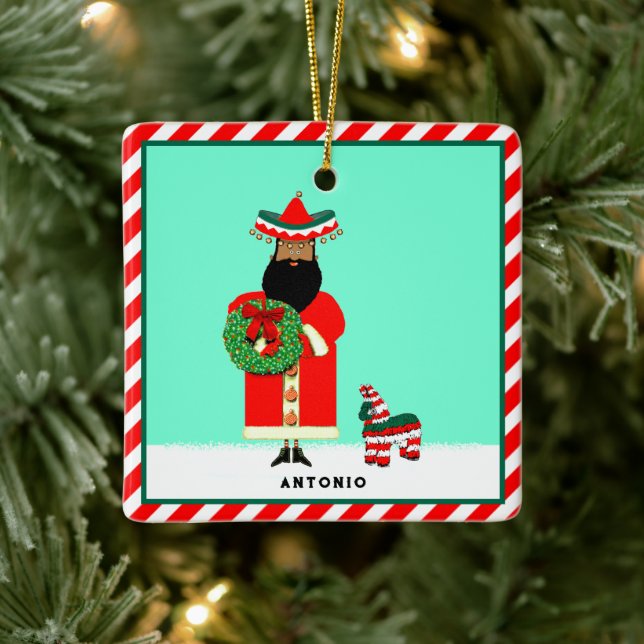 Mexikansk Tomte God Jul Julgransprydnad Keramik (Träd)
