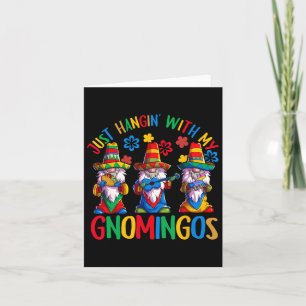 Mexikansk Tomte Sombrero Gnomingos 3 Tomtar Cinco Kort