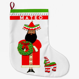 Mexikansk tomte stor julstrumpa