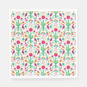 Mexikansk traditionell blomsterrik folkkonst i sta pappersservett