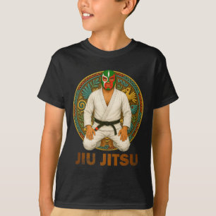 Mexikansk Vintage Stil Jiu Jitsu Lucha Libre Mask T Shirt