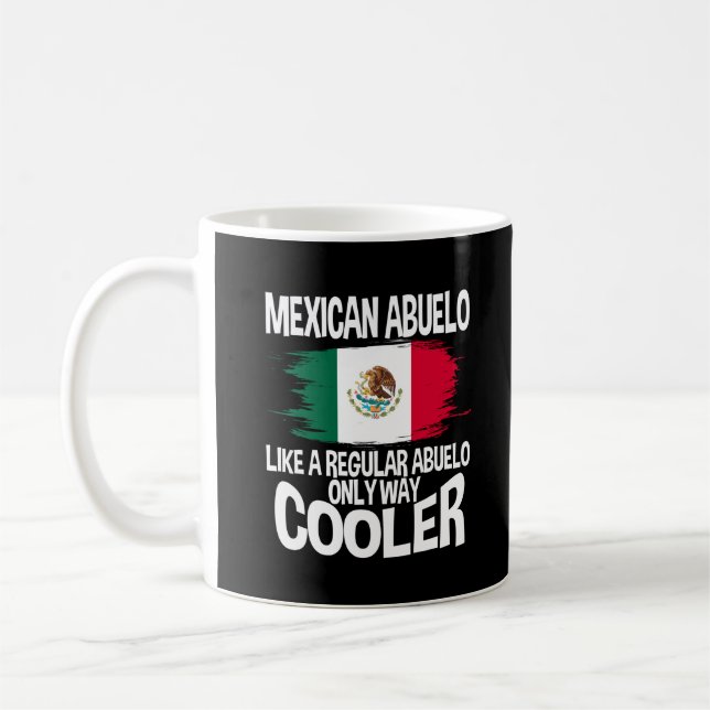 Mexikanska Abuelo Latino Grandfather Gift Kaffemugg (Vänster)