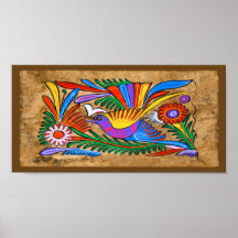 Mexikanska Amate Bark Painting and Sweet Story