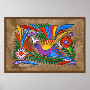 Mexikanska Amate Bark Painting Poster