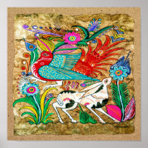 Mexikanska Amate Bark Painting - Sweet Story