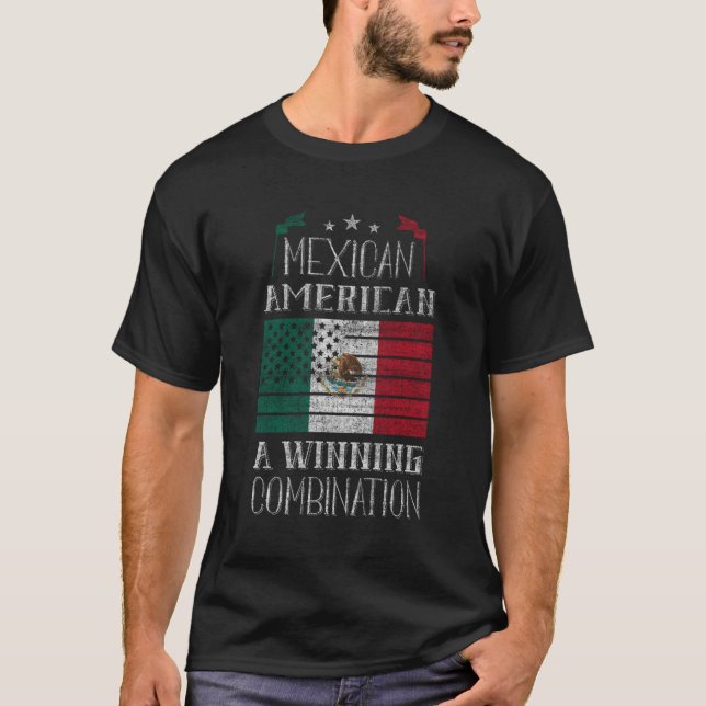 Mexikanska amerikanska A Winning Combination Mexic T Shirt (Framsida)