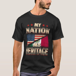 Mexikanska amerikanska Flagga Mexiko Amerika Usa G T Shirt