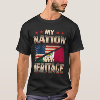 Mexikanska amerikanska Flagga Mexiko Amerika Usa G T Shirt