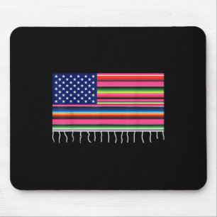Mexikanska amerikanska Flagga USA Serape Cinco De Musmatta