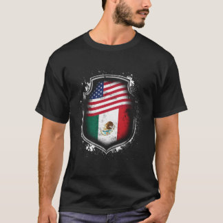 Mexikanska amerikanska Flaggor och Amerika T Shirt