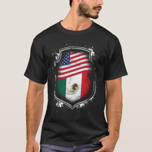 Mexikanska amerikanska Flaggor och Amerika T Shirt