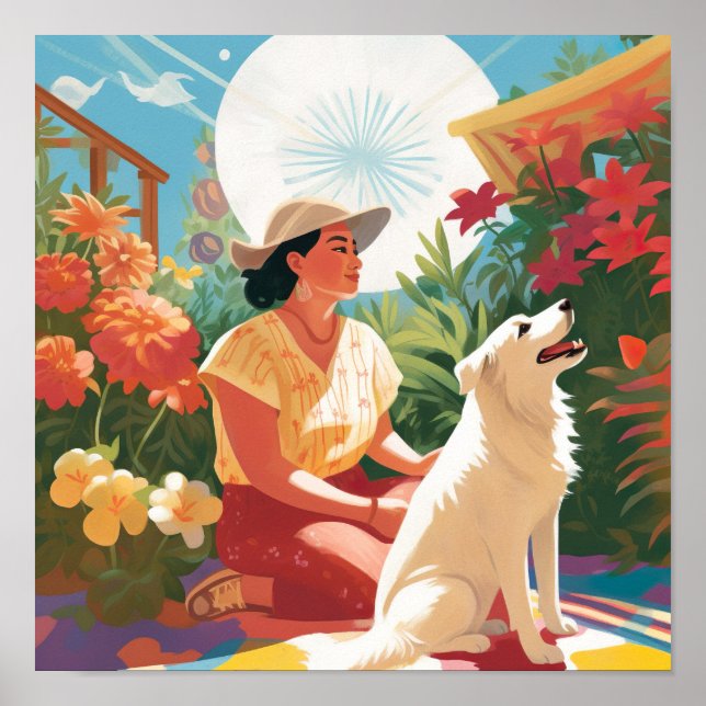 Mexikanska, amerikanska Garden Bliss-utskrift Poster (Framsidan)