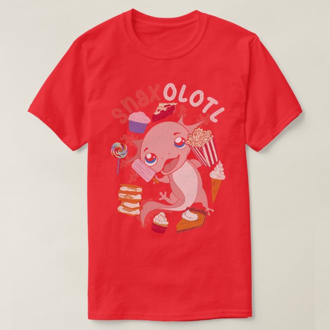 Mexikanska amfibian Älskare Snaxolotl Funny Axolot T Shirt (Design framsida)