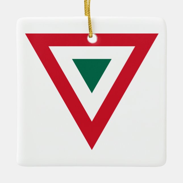 Mexikanska armén i Roundel land, flagga, militär Julgransprydnad Keramik (Framsida)