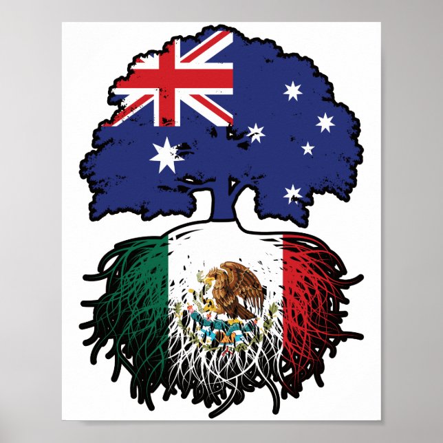 Mexikanska australiska Australiens Träd-rötter Poster (Framsidan)