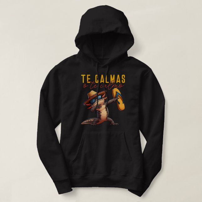 Mexikanska Axolotl Mamma Expression Te Calmas O Hoodie (Design framsida)