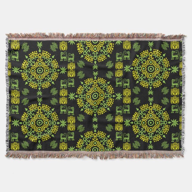 Mexikanska aztec Art Home Decor Filt (Framsidan)