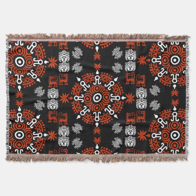Mexikanska aztec Art Home Decor Filt (Framsidan)