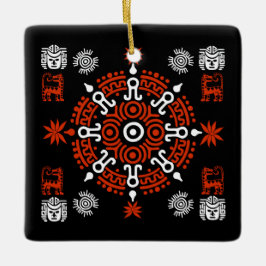 Mexikanska aztec Art Home Decor Julgransprydnad Keramik