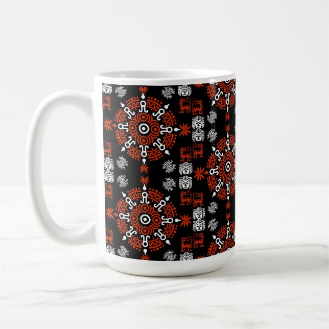 Mexikanska aztec Art Home Decor Kaffemugg (Vänster)