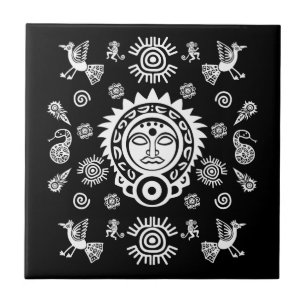Mexikanska aztec Art Home Decor Kakelplatta