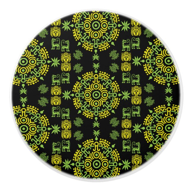 Mexikanska aztec Art Home Decor Knopp (Framsidan)