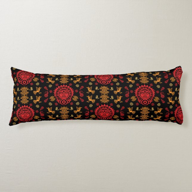 Mexikanska aztec Art Home Decor Kroppskudde (Framsidan)