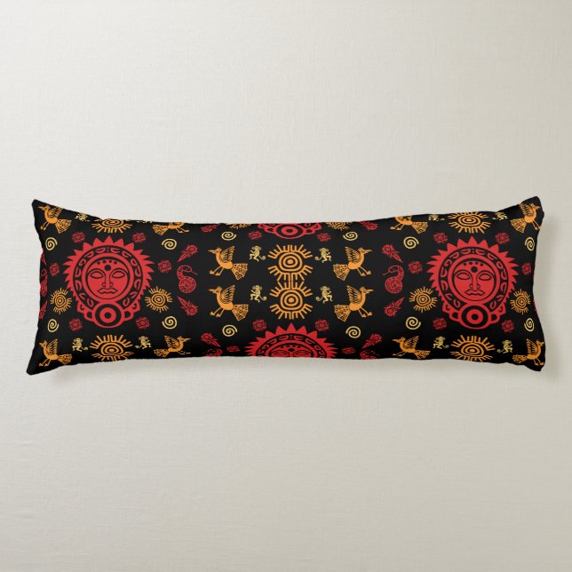 Mexikanska aztec Art Home Decor Kroppskudde (Framsidan)