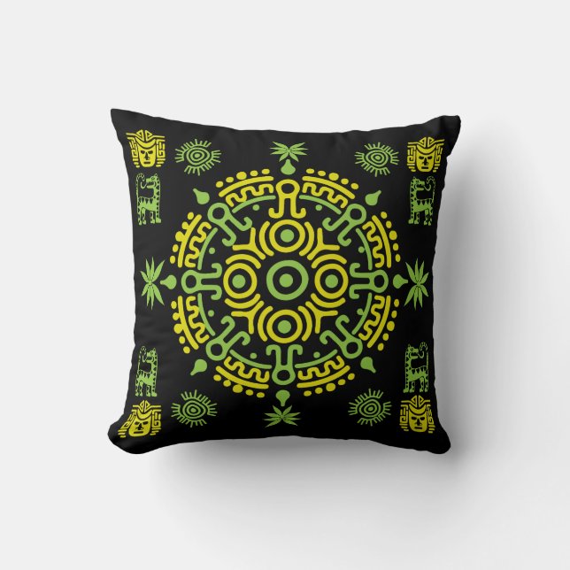 Mexikanska aztec Art Home Decor Kudde (Framsida)
