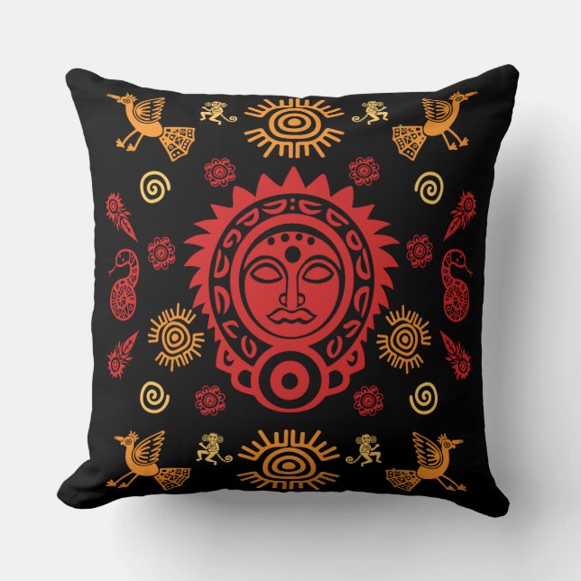 Mexikanska aztec Art Home Decor Kudde (Framsida)