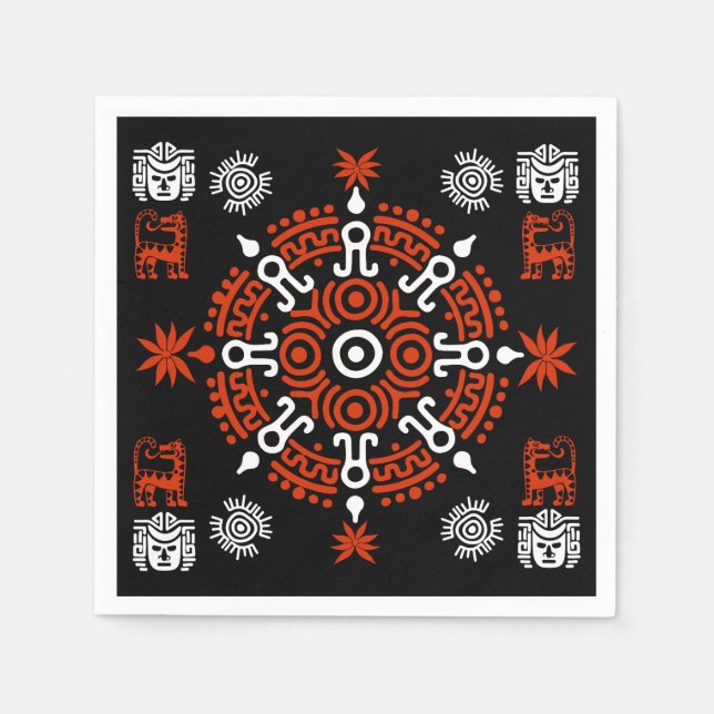 Mexikanska aztec Art Home Decor Pappersservett (Framsidan)