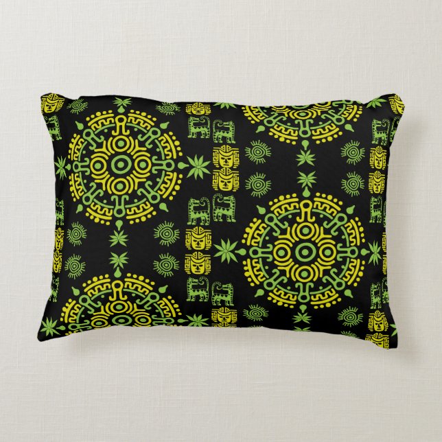 Mexikanska aztec Art Home Decor Prydnadskudde (Baksidan)