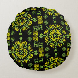 Mexikanska aztec Art Home Decor Rund Kudde
