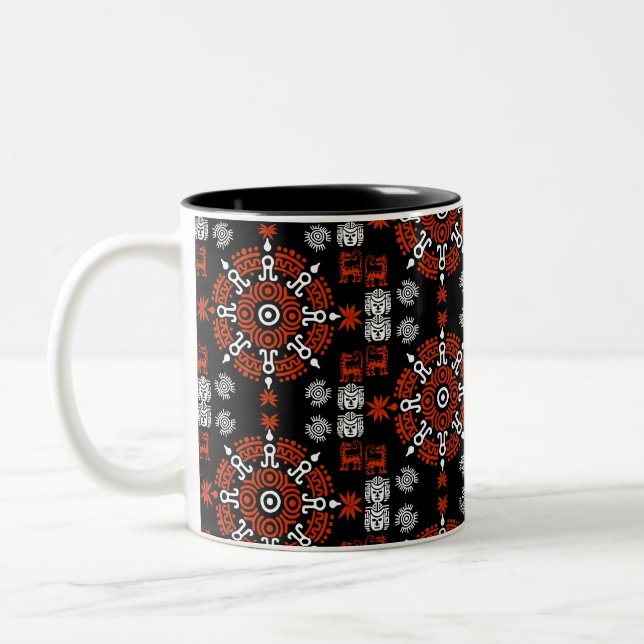 Mexikanska aztec Art Home Decor Två-Tonad Mugg (Vänster)