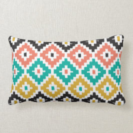 Mexikanska aztec-stamtryckeriet Ikat Diamond Mönst Lumbarkudde