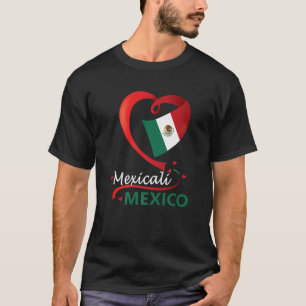 Mexikanska Baja California Mexico Heart Flagga Mex T Shirt