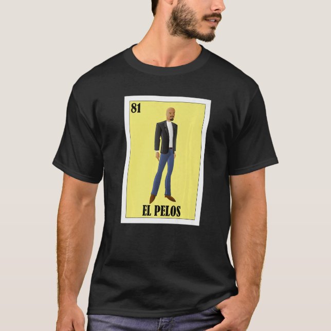 Mexikanska Bald Guy El Pelos T Shirt (Framsida)