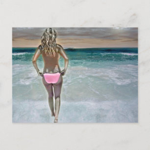 Mexikanska Beach Girl Vykort