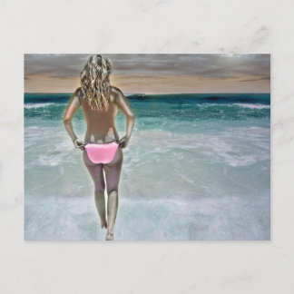 Mexikanska Beach Girl Vykort