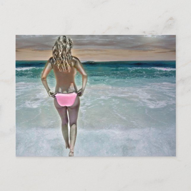 Mexikanska Beach Girl Vykort (Framsida)
