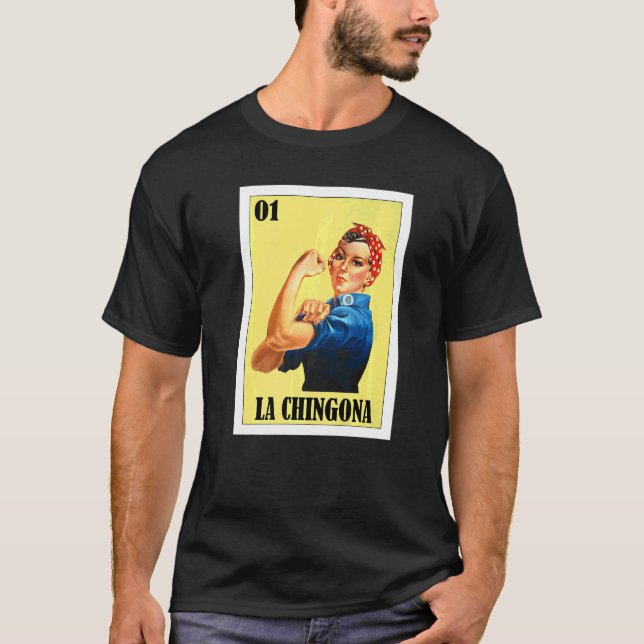 Mexikanska Bingo Lottery Mexican Lottery La Chingo T Shirt (Framsida)