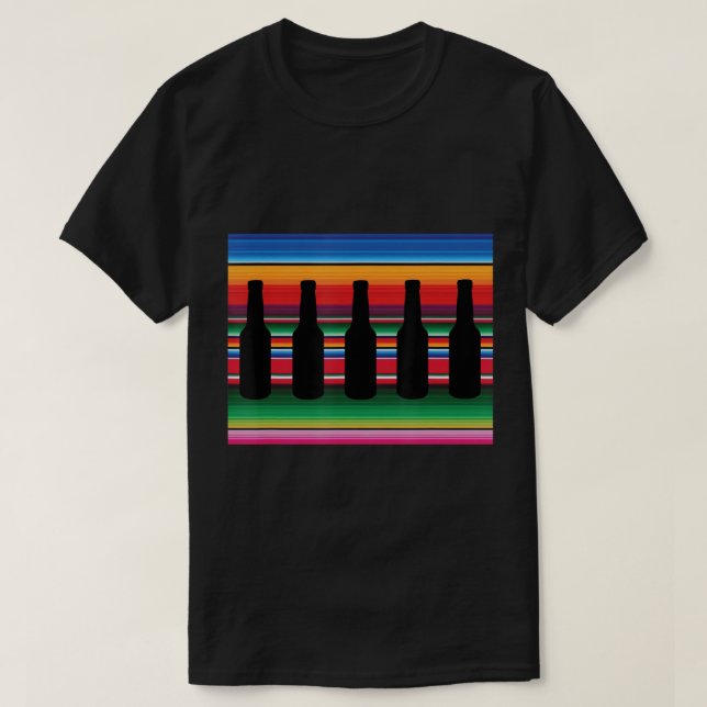Mexikanska Blanket Beer T Shirt Serape Funny Beer  (Design framsida)