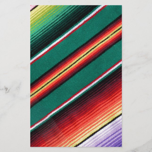 Mexikanska Blanket Colorful Rand Southwest (Framsida)