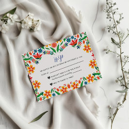 Mexikanska Blommigten Färgfyllda botaniska blommor OSA Kort