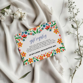 Mexikanska Blommigten Färgfyllda botaniska blommor Tilläggskort