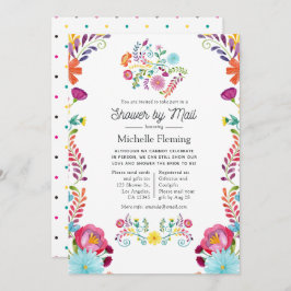 Mexikanska Blommigten Fiesta Möhippa by Mail Inbjudningar